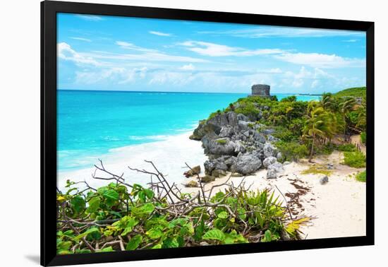 ¡Viva Mexico! Collection - Tulum Ruins along Caribbean Coastline IV-Philippe Hugonnard-Framed Photographic Print