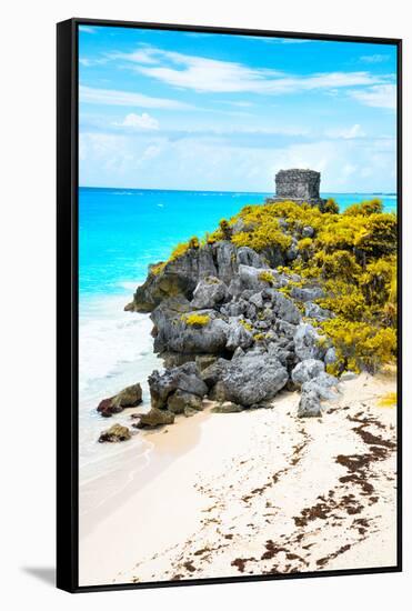 ¡Viva Mexico! Collection - Tulum Ruins along Caribbean Coastline IX-Philippe Hugonnard-Framed Stretched Canvas