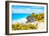 ¡Viva Mexico! Collection - Tulum Ruins along Caribbean Coastline V-Philippe Hugonnard-Framed Photographic Print