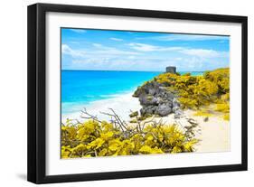 ¡Viva Mexico! Collection - Tulum Ruins along Caribbean Coastline V-Philippe Hugonnard-Framed Photographic Print