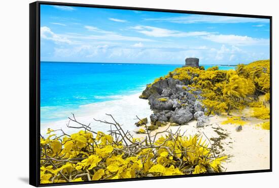 ¡Viva Mexico! Collection - Tulum Ruins along Caribbean Coastline V-Philippe Hugonnard-Framed Stretched Canvas