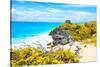 ¡Viva Mexico! Collection - Tulum Ruins along Caribbean Coastline V-Philippe Hugonnard-Stretched Canvas