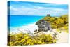 ¡Viva Mexico! Collection - Tulum Ruins along Caribbean Coastline V-Philippe Hugonnard-Stretched Canvas