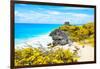 ¡Viva Mexico! Collection - Tulum Ruins along Caribbean Coastline V-Philippe Hugonnard-Framed Photographic Print