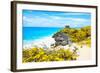 ¡Viva Mexico! Collection - Tulum Ruins along Caribbean Coastline V-Philippe Hugonnard-Framed Photographic Print