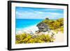 ¡Viva Mexico! Collection - Tulum Ruins along Caribbean Coastline V-Philippe Hugonnard-Framed Photographic Print