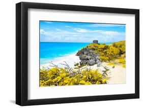 ¡Viva Mexico! Collection - Tulum Ruins along Caribbean Coastline V-Philippe Hugonnard-Framed Photographic Print