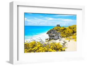 ¡Viva Mexico! Collection - Tulum Ruins along Caribbean Coastline V-Philippe Hugonnard-Framed Photographic Print