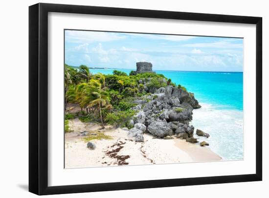 ¡Viva Mexico! Collection - Tulum Ruins along Caribbean Coastline VI-Philippe Hugonnard-Framed Photographic Print