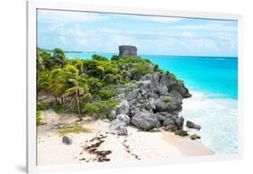 ¡Viva Mexico! Collection - Tulum Ruins along Caribbean Coastline VI-Philippe Hugonnard-Framed Photographic Print