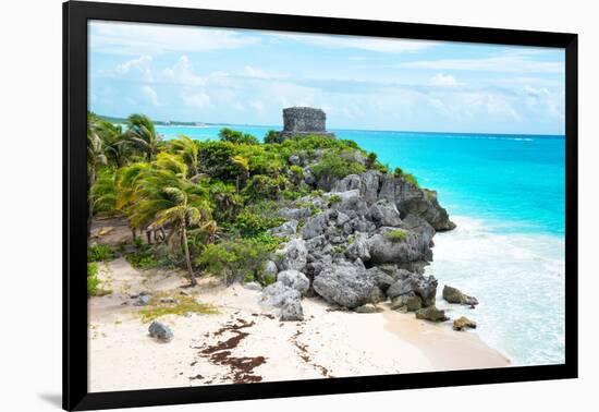 ¡Viva Mexico! Collection - Tulum Ruins along Caribbean Coastline VI-Philippe Hugonnard-Framed Photographic Print