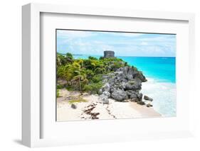 ¡Viva Mexico! Collection - Tulum Ruins along Caribbean Coastline VI-Philippe Hugonnard-Framed Photographic Print