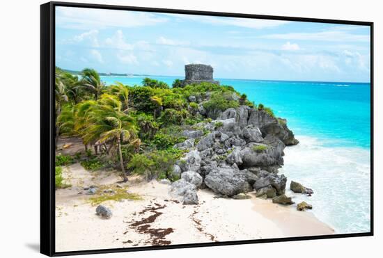 ¡Viva Mexico! Collection - Tulum Ruins along Caribbean Coastline VI-Philippe Hugonnard-Framed Stretched Canvas