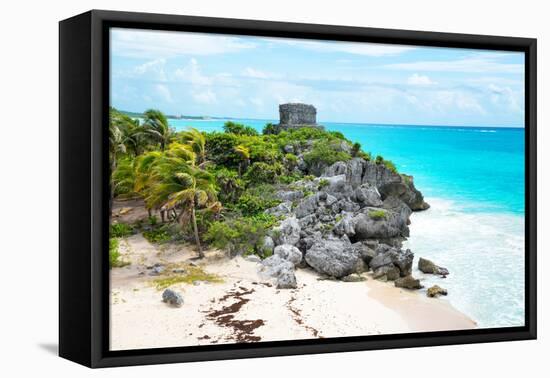 ¡Viva Mexico! Collection - Tulum Ruins along Caribbean Coastline VI-Philippe Hugonnard-Framed Stretched Canvas