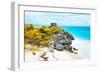 ¡Viva Mexico! Collection - Tulum Ruins along Caribbean Coastline VII-Philippe Hugonnard-Framed Photographic Print