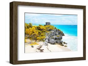 ¡Viva Mexico! Collection - Tulum Ruins along Caribbean Coastline VII-Philippe Hugonnard-Framed Photographic Print