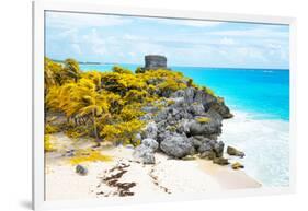 ¡Viva Mexico! Collection - Tulum Ruins along Caribbean Coastline VII-Philippe Hugonnard-Framed Photographic Print