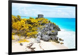 ¡Viva Mexico! Collection - Tulum Ruins along Caribbean Coastline VII-Philippe Hugonnard-Framed Photographic Print