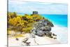 ¡Viva Mexico! Collection - Tulum Ruins along Caribbean Coastline VII-Philippe Hugonnard-Stretched Canvas
