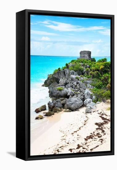 ¡Viva Mexico! Collection - Tulum Ruins along Caribbean Coastline VIII-Philippe Hugonnard-Framed Stretched Canvas