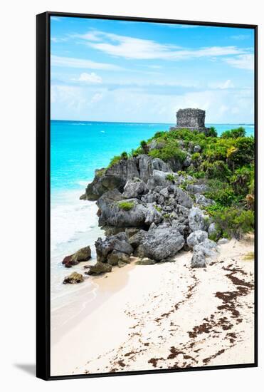 ¡Viva Mexico! Collection - Tulum Ruins along Caribbean Coastline VIII-Philippe Hugonnard-Framed Stretched Canvas