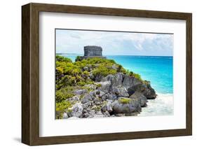 ¡Viva Mexico! Collection - Tulum Ruins along Caribbean Coastline - Yucatan-Philippe Hugonnard-Framed Photographic Print