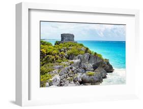 ¡Viva Mexico! Collection - Tulum Ruins along Caribbean Coastline - Yucatan-Philippe Hugonnard-Framed Photographic Print