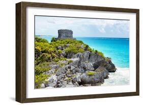 ¡Viva Mexico! Collection - Tulum Ruins along Caribbean Coastline - Yucatan-Philippe Hugonnard-Framed Photographic Print