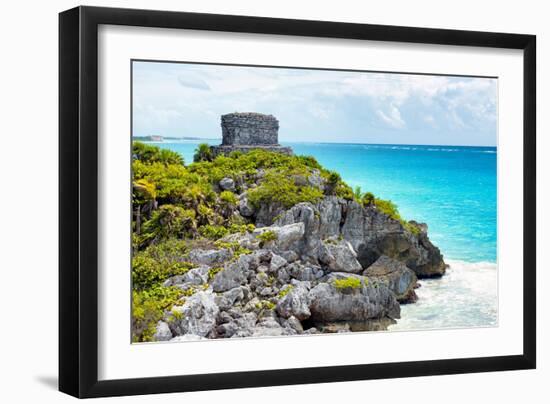 ¡Viva Mexico! Collection - Tulum Ruins along Caribbean Coastline - Yucatan-Philippe Hugonnard-Framed Photographic Print