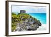 ¡Viva Mexico! Collection - Tulum Ruins along Caribbean Coastline - Yucatan-Philippe Hugonnard-Framed Photographic Print