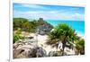 ¡Viva Mexico! Collection - Tulum Ruins along Caribbean Coastline-Philippe Hugonnard-Framed Photographic Print