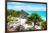 ¡Viva Mexico! Collection - Tulum Ruins along Caribbean Coastline-Philippe Hugonnard-Framed Photographic Print