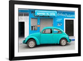 ¡Viva Mexico! Collection - Turquoise Volkswagen Beetle Car-Philippe Hugonnard-Framed Photographic Print