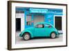 ¡Viva Mexico! Collection - Turquoise Volkswagen Beetle Car-Philippe Hugonnard-Framed Photographic Print