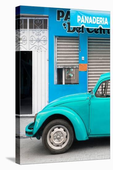 ¡Viva Mexico! Collection - Turquoise VW Beetle Car-Philippe Hugonnard-Stretched Canvas