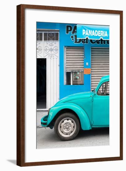 ¡Viva Mexico! Collection - Turquoise VW Beetle Car-Philippe Hugonnard-Framed Photographic Print