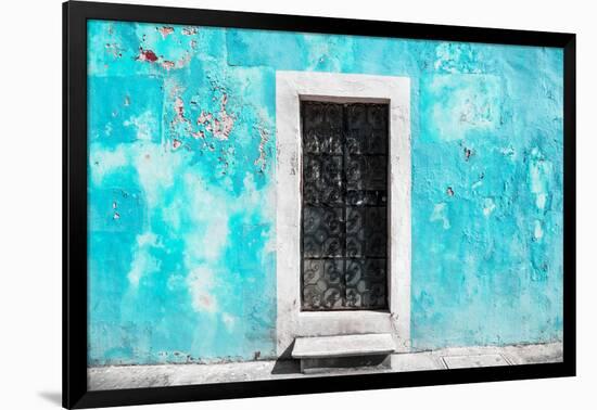 ¡Viva Mexico! Collection - Turquoise Wall of Silence-Philippe Hugonnard-Framed Photographic Print