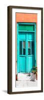 ¡Viva Mexico! Collection - Turquoise Window and Coral Wall-Philippe Hugonnard-Framed Photographic Print