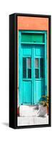 ¡Viva Mexico! Collection - Turquoise Window and Coral Wall-Philippe Hugonnard-Framed Stretched Canvas