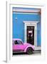 ¡Viva Mexico! Collection - Volkswagen Beetle Car - Blue & Hot Pink-Philippe Hugonnard-Framed Photographic Print