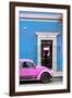 ¡Viva Mexico! Collection - Volkswagen Beetle Car - Blue & Hot Pink-Philippe Hugonnard-Framed Photographic Print