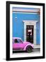 ¡Viva Mexico! Collection - Volkswagen Beetle Car - Blue & Hot Pink-Philippe Hugonnard-Framed Photographic Print