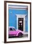 ¡Viva Mexico! Collection - Volkswagen Beetle Car - Blue & Hot Pink-Philippe Hugonnard-Framed Photographic Print