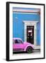 ¡Viva Mexico! Collection - Volkswagen Beetle Car - Blue & Hot Pink-Philippe Hugonnard-Framed Photographic Print