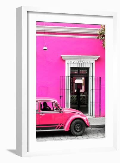 ¡Viva Mexico! Collection - Volkswagen Beetle Car - Deep & Hot Pink-Philippe Hugonnard-Framed Photographic Print