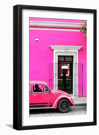 ¡Viva Mexico! Collection - Volkswagen Beetle Car - Deep & Hot Pink-Philippe Hugonnard-Framed Premium Photographic Print