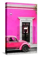 ¡Viva Mexico! Collection - Volkswagen Beetle Car - Deep & Hot Pink-Philippe Hugonnard-Stretched Canvas