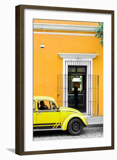 ¡Viva Mexico! Collection - Volkswagen Beetle Car - Gold & Yellow-Philippe Hugonnard-Framed Photographic Print