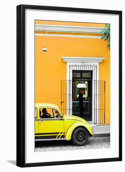 ¡Viva Mexico! Collection - Volkswagen Beetle Car - Gold & Yellow-Philippe Hugonnard-Framed Photographic Print