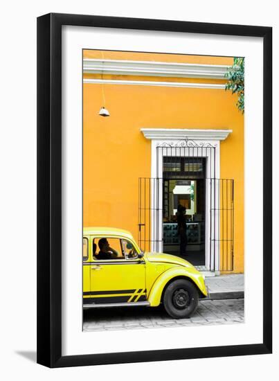 ¡Viva Mexico! Collection - Volkswagen Beetle Car - Gold & Yellow-Philippe Hugonnard-Framed Photographic Print